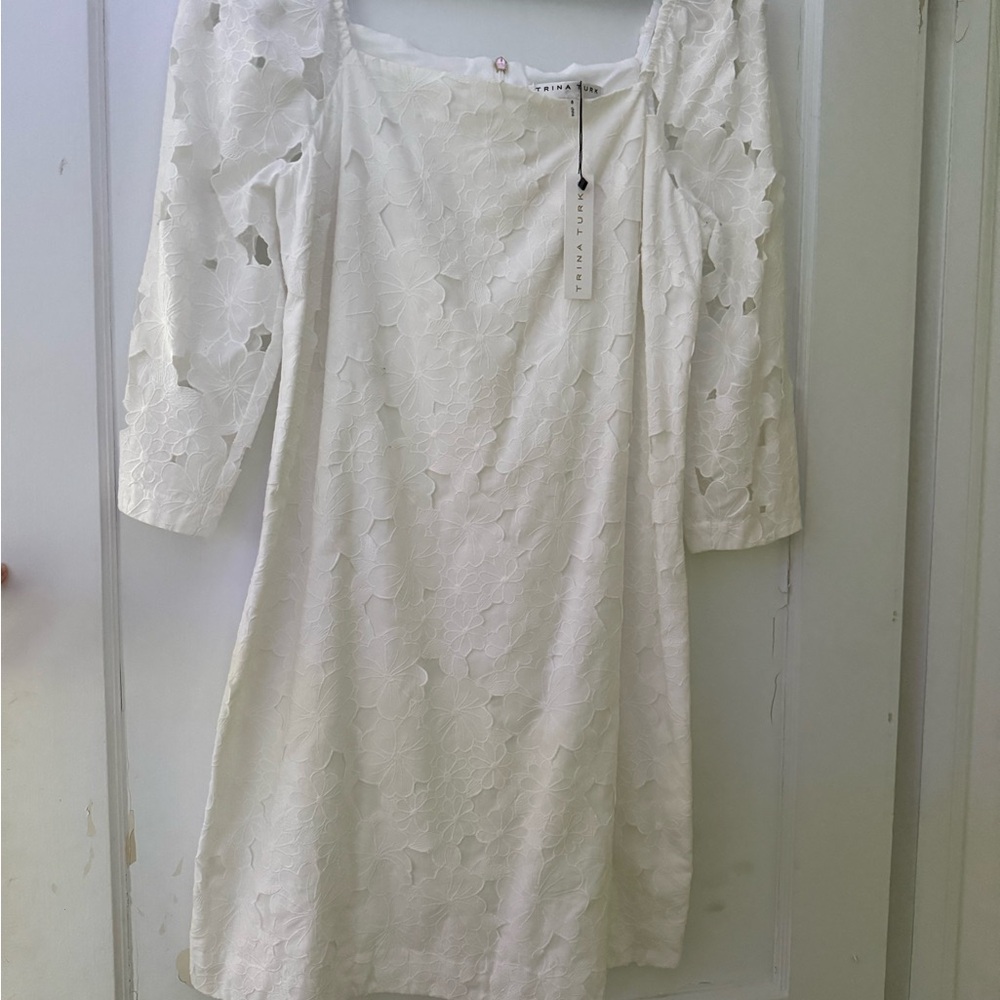Trina Turk Ivory Floral Lace Dress